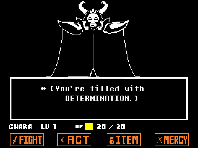The Asgore fight in DELTARUNE Fight Simulator: the battle box and the party