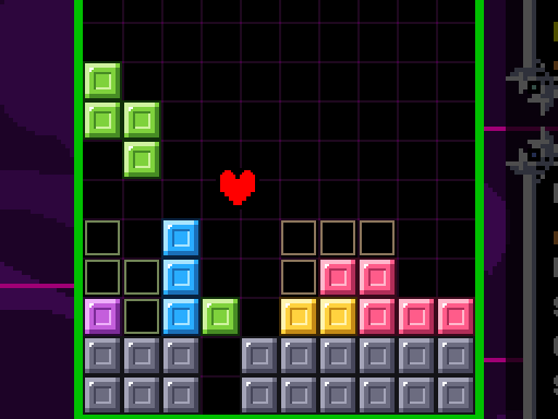 Tetris in DELTARUNE Fight Simulator
