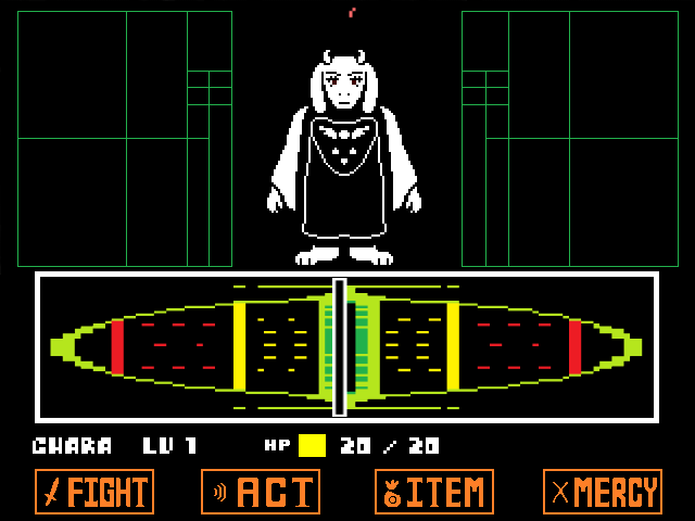 The Toriel fight in DELTARUNE Fight Simulator: the battle box and the party